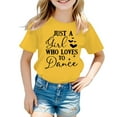 thumbnail image 1 of FhsagQ T-Shirt Graphique Mignon à Col Rond et Manches Courtes pour Filles, Été, Décontracté, Printemps, 6T, Pâques, Jaune, 5-6 Ans, 1 of 5