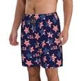 thumbnail image 2 of Salouo American Stars Pattern Swim Trunks for Men,Men's Hawaiian Bathing Suit Swimsuits Quick Dry Swimming Board Shorts Beach Shorts with Pockets-Medium, 2 of 6