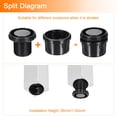 thumbnail image 4 of 4Set Leveling Feet, 2" Dia Adjustable Furniture Leg Leveling Round Tube Insert Screw-in Glide Levelers, Negro, 4 of 6