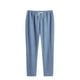 thumbnail image 2 of Pantalones largos para hombre, color liso, informales, a la moda, con cintura elástica, holgados, de pierna ancha, rectos, de poliéster, 2 of 6