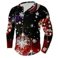 thumbnail image 2 of Kilaqueen Mens Ugly Christmas Henley Shirts Funny Xmax Print Half Buttoned Pullover Tops Casual Fashion Vacation Holiday Tops, 2 of 4