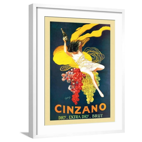 Art.com Asti Cinzano, c.1920 Art Print by Leonetto Cappiello, White Frame Wall Art, 23" x 29"