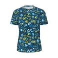 thumbnail image 5 of Wukai Machinery Road Construction Print Men's Short-Sleeved Mesh T-Shirt,Quick-Dry Short Sleeve Workout T-Shirt-Large, 5 of 8