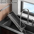 thumbnail image 6 of Stainless Steel Wall Mounted Floating Shelves, Drill-Free Adhesive or Screw In, Rustproof Bathroom Organizer & Kitchen Spice Storage Rack, Detachable Metal Display Shelf for Living Room, Gray, 6 of 15