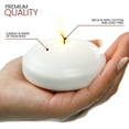 thumbnail image 4 of Velas flotantes blancas de 3" (paquete de 24), sin aroma, para centro de mesa, de Stock Your Home, 4 of 7