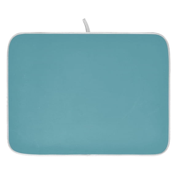 Dish Drying Mat for Kitchen Counter 16x18/18x24 Teal Absorbent Coffee Bar Mat Dish Drainer Rack Mat for Kitchen Counter