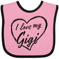 thumbnail image 3 of Inktastic I Love My Gigi in Black Chalk Heart Boys or Girls Baby Bib, 3 of 4
