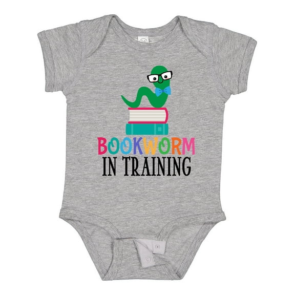 Inktastic Bookworm in Training Reading Boys or Girls Baby Bodysuit