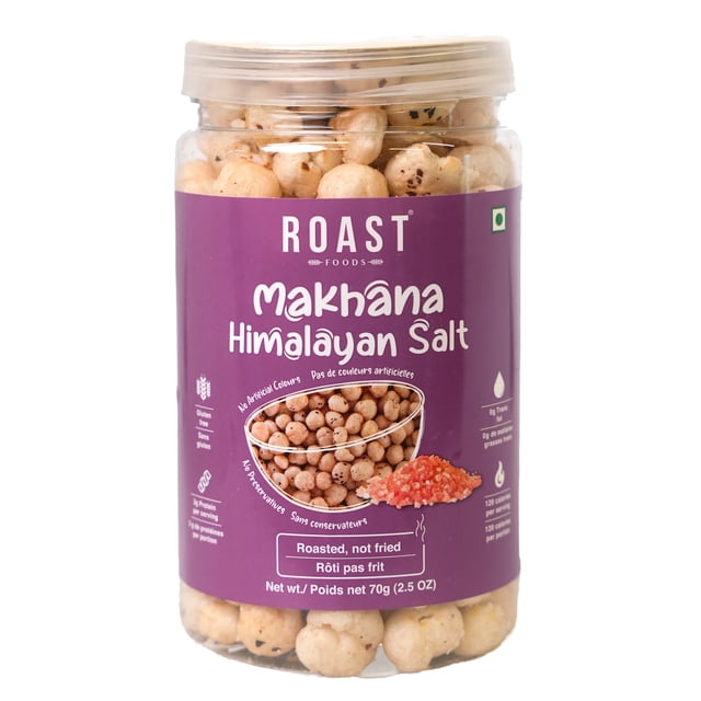 Aliments rôtis Makhana Sel de l’Himalaya, 70g