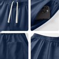 thumbnail image 4 of Uwinwear Men's Baggy Loose Fit Sweatpants Casual Drawstring Pants Y2K Wide Leg Stretchy Pants with Pockets Street Outdoor Fitness Jogging Pants,Dark Blue,XL, 4 of 4