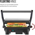thumbnail image 2 of Chefman Electric Panini Press Grill and Gourmet Sandwich Maker w/ Non-Stick Coated Plates, Opens 180 Degrees to Fit Any Type or Size Food, Dishwasher Safe Removable Drip Tray, Stainless Steel/Black, 2 of 7
