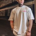 thumbnail image 4 of Camiseta de algodón con mangas cortas para hombre, pantalón corto informal ANTI CARDIO, para gimnasio, Fitness, entrenamiento masculino, camisetas estampadas, última novedad, ropa de moda para mujer, 4 of 5
