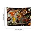 thumbnail image 3 of Shiartex Spices Herbs World Map Wall Hanging Tapestry 100% Polyester for Bedroom Living Room Dorm Decorative Wall Hanging Decorative Bedroom Living Room Decoration 40x30in, 3 of 6