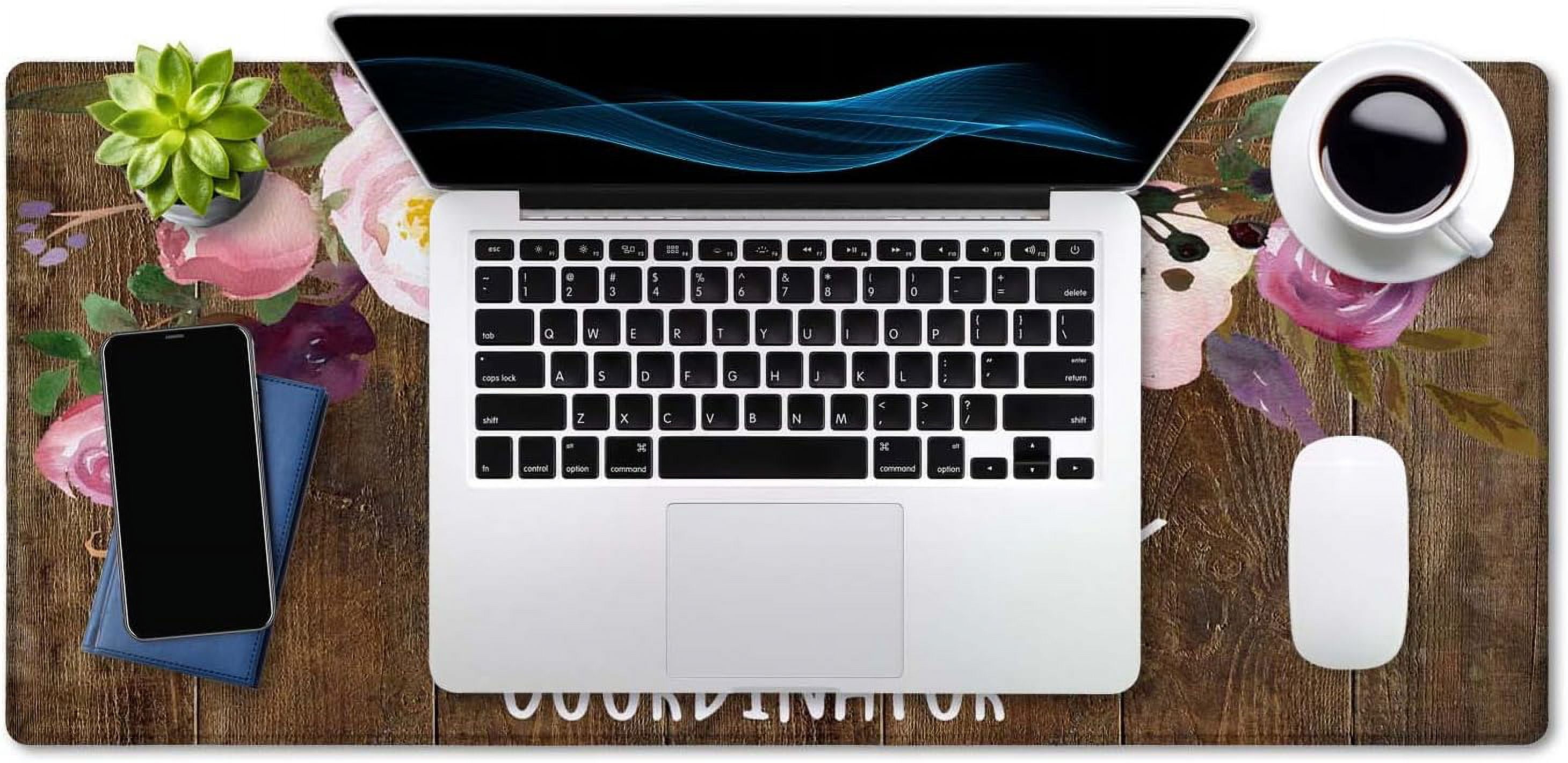 Large Mouse Pad, Full Desk XXL Extended Gaming Mouse Pad 35.4" X 15.7", Waterproof Desk Mat Stitched Edges, Non-Slip Laptop Computer Mousepad for Office and Home, Chaos Coordinator Funny Quote