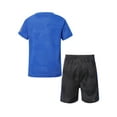 thumbnail image 2 of Fldy Kids Boys Soccer Jerseys Quick Dry Athletic T-Shirt and Short Sets Workout Football Activewear Blue 3-4, 2 of 7