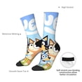 thumbnail image 4 of Masiiu Bluey Pattern Adult Crew Socks, Breathable Color-Block Mid-Calf Socks, Comfortable for Daily Wear and Sports, 4 of 6