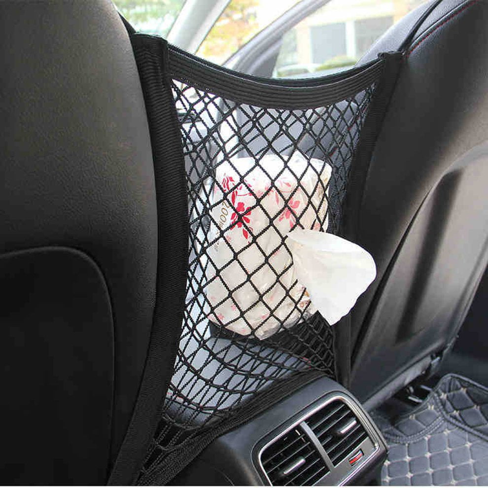 Car Tidy Cargo Rear Trunk Seat Storage Organizer Pocket Elastic Mesh Net Bag 1x 