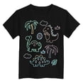 thumbnail image 4 of Staki Shirts Boys Short Sleeve Kids Boy Short Sleeve Graphic Tees Cotton Casual Summer Tops T-Shirts 2-9Y 10-14Y(Black,5-6 Years), 4 of 4