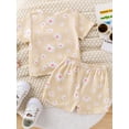 thumbnail image 4 of Gupgi 0-3Y Toddler Girl 2 Pcs Set Short Sleeve Daisy Print Tops Shorts Infant Baby Summer Clothes Outfits, 4 of 9