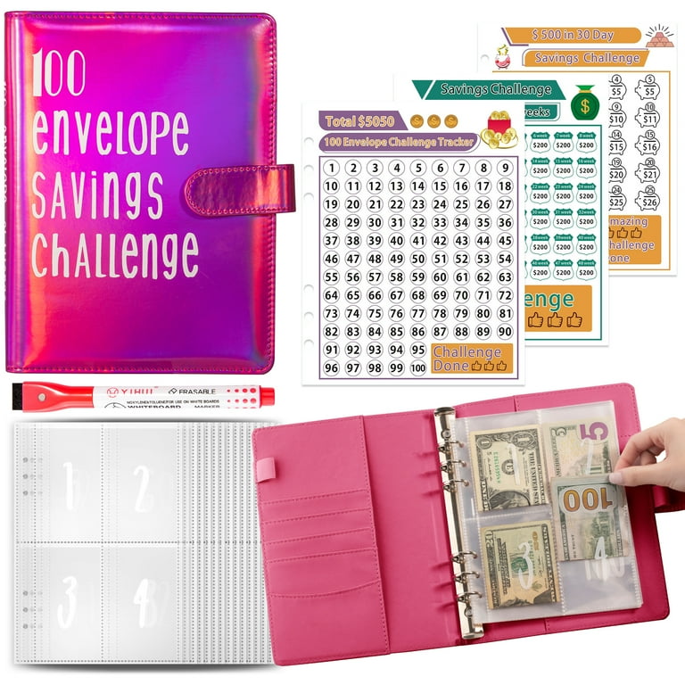 100 Envelopes Money Saving Challenge, Easy and Fun Way to Save $5,050, Budget Binder Savings Challenge Book, Savings Challenges Budget Book 100 Envelopes Money Saving Challenge, Easy and Fun Way to Save $5,050, Budget Binder Savings Challenge Book, Savings Challenges Budget Book