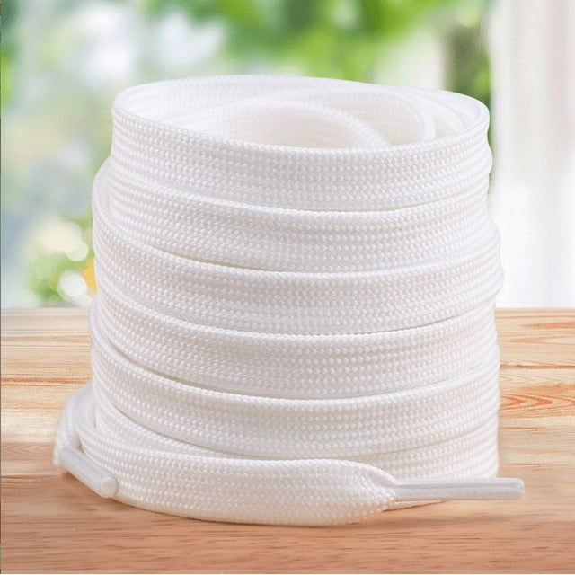 4 Pieces Shoe Lace Sneaker Ropes Outdoor Replacement Replaced Part Shoes Supplies Adult Kid Household Accessories Polyester Wire White