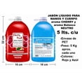 thumbnail image 4 of Duo Balance Neutro - Cherry Fruit VivoNatural Jabón Líquido Antibacterial para manos y cuerpo 5 litros, 4 of 5