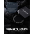 thumbnail image 5 of Bandmax 8MM Stainless Steel Cuban Chain Bracelets for Men Women Black Miami Curb Link Hand Chain Special Father's Day Birthday Gift with Card To Your Love, 5 of 8