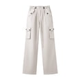 thumbnail image 5 of Guluxicc Womens Cargo Pants with Multi Pocket Quick Dry Elastic Waist Drawstring Straight Leg Trousers for Summer Casual Outfits, 5 of 5