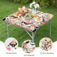 thumbnail image 4 of Chihuahua Dog and Flower Square Fitted Tablecloth with Elastic Edge,Square Table Cover,Washable Elastic Table Cover for Home Kitchen Party Decor 36"x36", 4 of 6