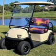 thumbnail image 2 of Uorisanigo Hawaii Sunset Palm Tree Golf Seat Cushion Cover Washable Golf Cart Seat Cushion Pad Anti-Slip Seat Cushion and Backrest Pad Universal Club Car and More 2-Seater Golf Carts, 2 of 7