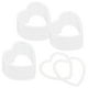 thumbnail image 1 of Uxcell Paquete de 20 Anillos Atrapasueños, 3.1 Pulgadas, Forma de Corazón de Plástico, Aro de Macramé para Decoraciones de Manualidades DIY en Blanco, 1 of 1