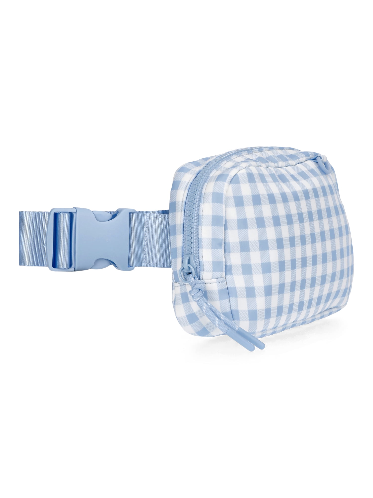 No Boundaries Women's Hands Free Fanny Pack, Sky Gingham