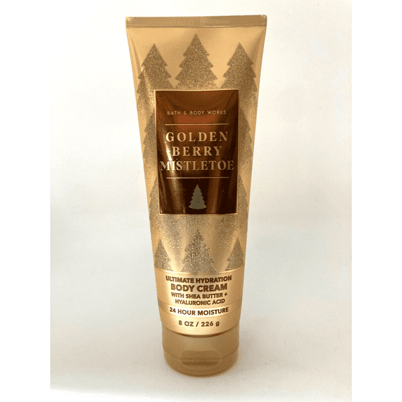 Bath and Body Works Golden Berry Mistletoe Ultimate Hydration Body Cream 8 oz
