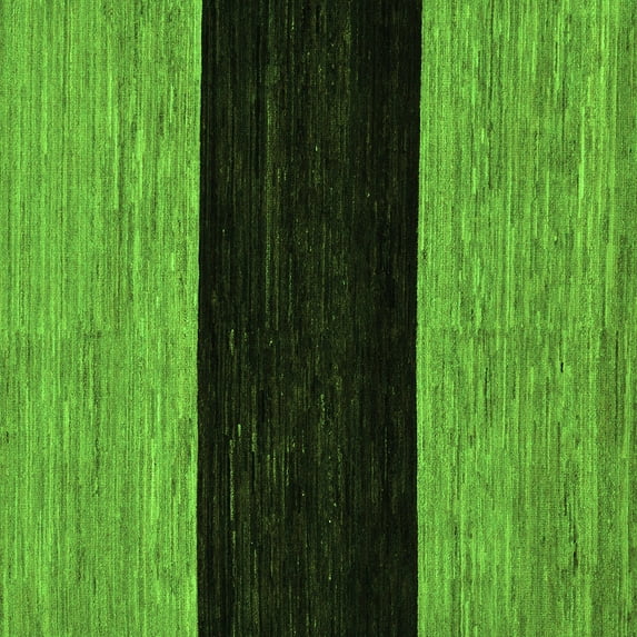 Ahgly Company Indoor Square Abstract Green Modern Area Rugs, 6' Square