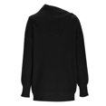thumbnail image 4 of Qulqfy Women's Cowl Neck Sweaters Tunic Pullover Black Cozy Sweater Knit Trendy Long Sleeve Shirts Tops for Women, 4 of 6