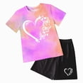 thumbnail image 4 of Paguaki Girls Summer Outfits 2 Sets Short Sleeve Shirts Shorts Set Clothes, 4 of 4