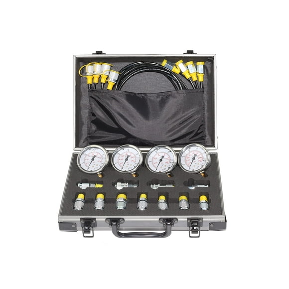 XZT 60M Hydraulic Pressure gauges Set,Test Hose,Hydraulic Pressure Test Coupling Kit,Hydraulic Repair Tools for USA,European,Japanese Brand Excavator Construction Machinery
