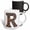 Multicolor, variant on 3drose, Urban Image of Rusty Metal Monogram Letter R, 11oz Two-tone Blue Mug