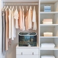 thumbnail image 6 of Foldable Fabric Storage Bin With Handle Collapsible Basket Box Storage With Lid Organizer Illuminated by Moonlight, 6 of 7