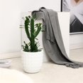 thumbnail image 3 of Luxen Home WHPL1571 MgO Dotted Round Planter, White, 3 of 9