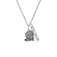 thumbnail image 2 of Delight Jewelry Silvertone Antiqued Turkey Silvertone Hope Anchors the Soul Bar Charm Necklace, 23", 2 of 4
