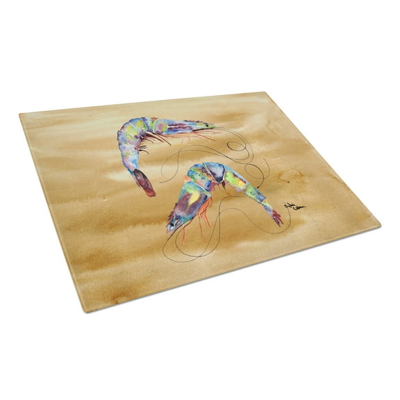 Caroline's Treasures Shrimp Glass Cutting Board Large