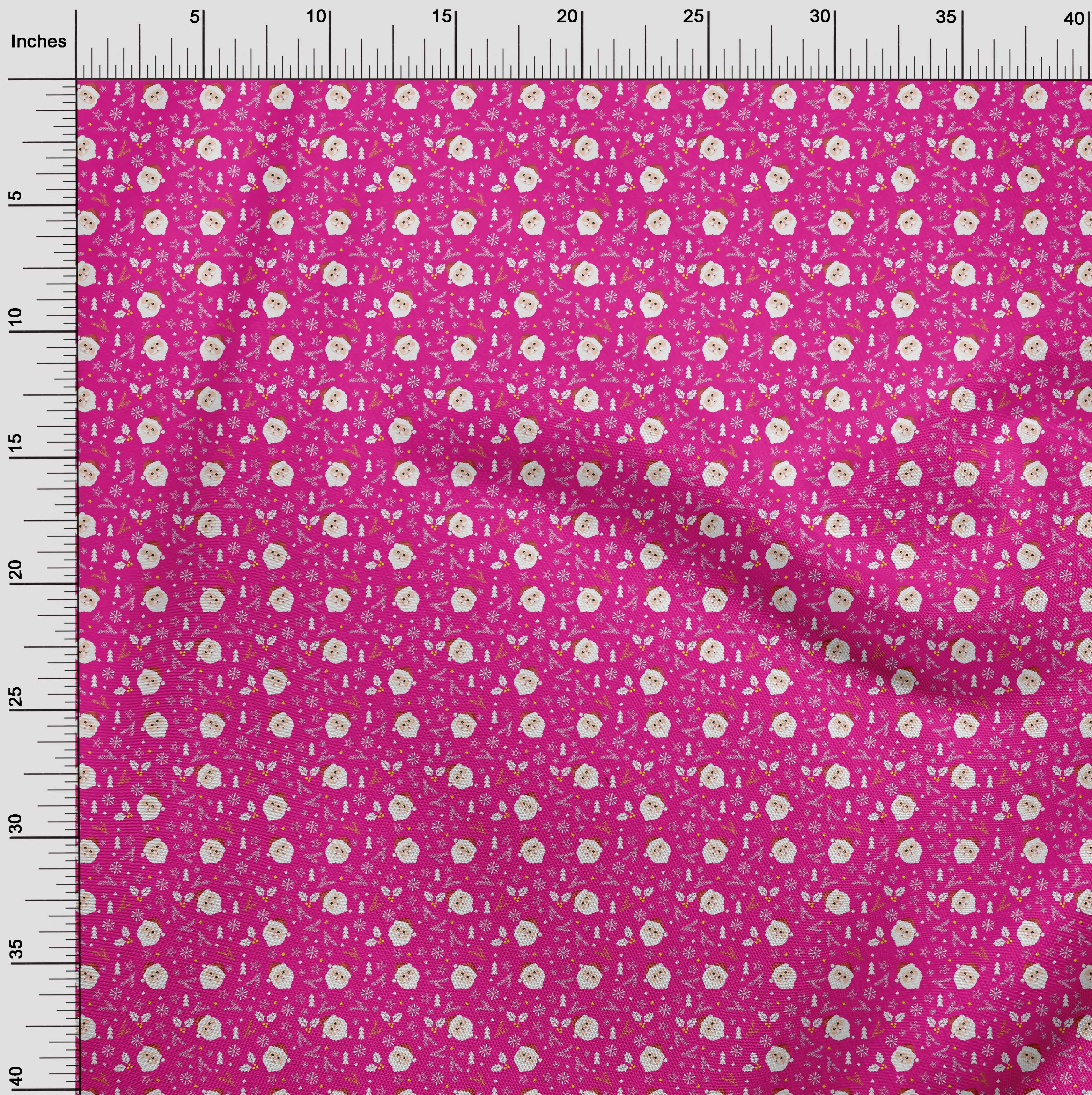 oneOone Cotton Jersey Fuschia Pink Fabric Christmas Sewing Craft Projects Fabric Prints By Yard 58 Inch Wide