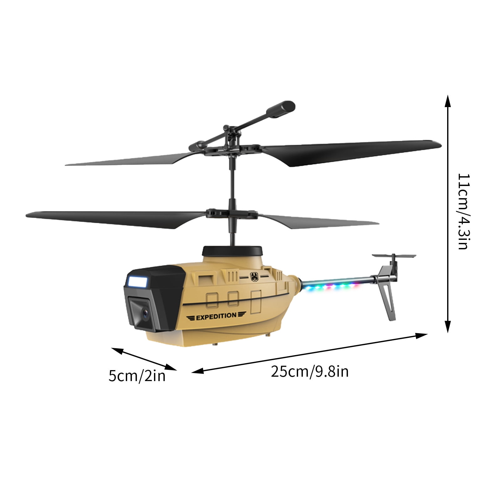 YUNAFFT 4K Dual-Camera Reconnaissance Aircraft Dual Batteries RC Helicopter Obstacle Avoidance Altitude Setting RC Plane with LED Light Electric Gift for Young Flight Enthusiasts