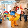 thumbnail image 6 of Magotan Chicken Unisex Halloween Inflatable Costumes with Riding Rooster Blow Up for Adult, One Size, 6 of 8
