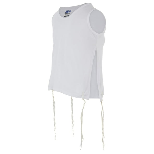 Camisa Zion Judaica Kids Tzitzit de algodón kosher blanca