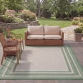 thumbnail image 4 of Safavieh Courtyard Ercan Bordered Indoor/Outdoor Area Rug, Ivory/Green, 9' x 12', 4 of 14