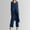 Blue, variant on Two Piece Sets For Women Spring Summer Casual Loose Outfits Wide Leg Pants Sets Plus Size Set With Pockets plus Size Pant Suits for Wedding Guest And Suit for Women Dress Womens Romper Women plus Size