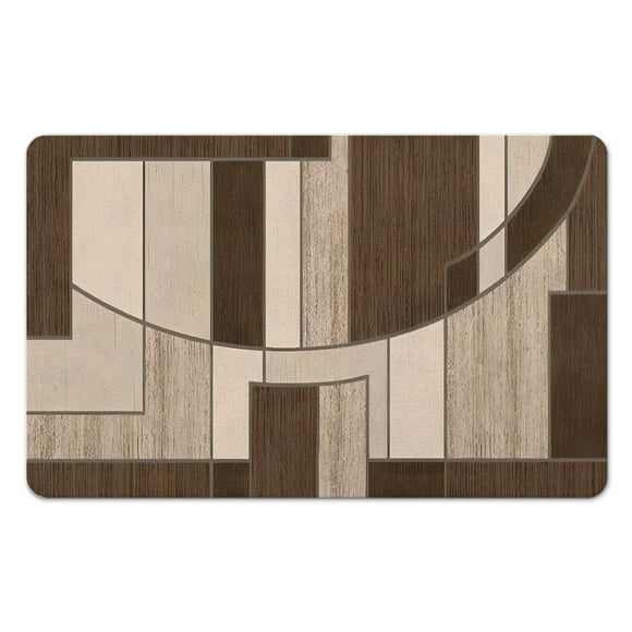 Améliorez Votre Espace de Vie avec un Tapis d'Intérieur, Ardoise - 20x32 Pouces Patchwork Géométrique Moderne, Idéal pour Chambre, Bureau, Salon, Entrée sur Planchers de Bois Franc - Collection Rockwood