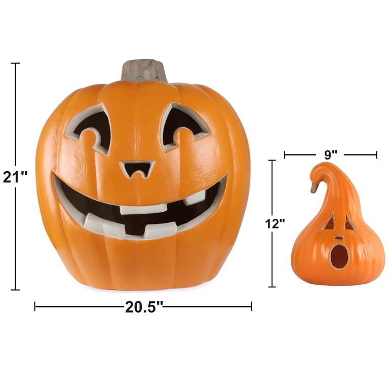 Jack O Lantern - 12in+21in Large Halloween Pumpkin Lights with Pre